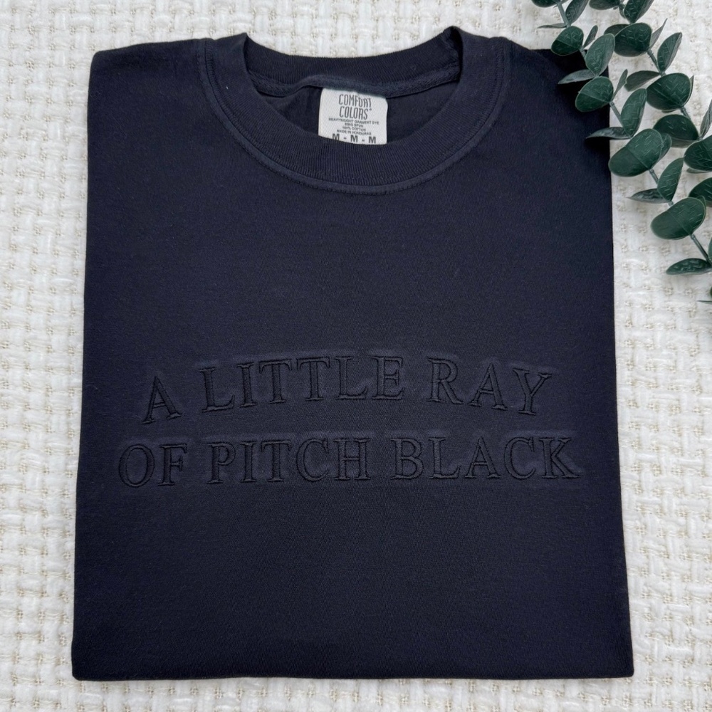“Little Ray of Pitch Black” Comfort Colors T-shirt XL